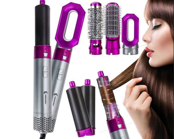 Sèche-cheveux-boucleur rotatif 5 en 1, 1000 W