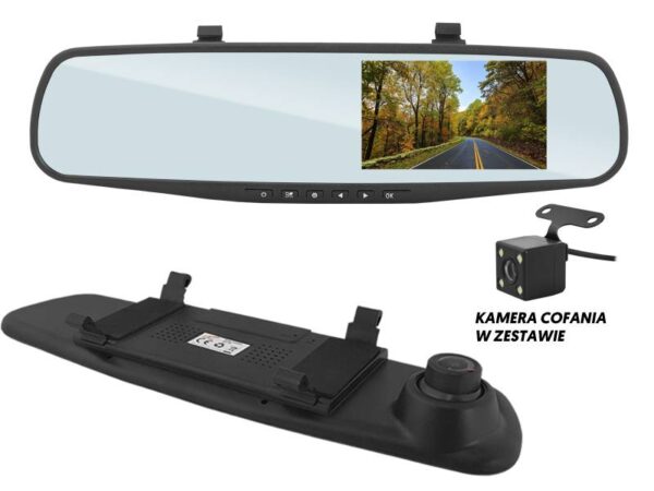 Caméra de recul PS Car DVR Mirror DVR Full HD LCD 4,3" + LTC