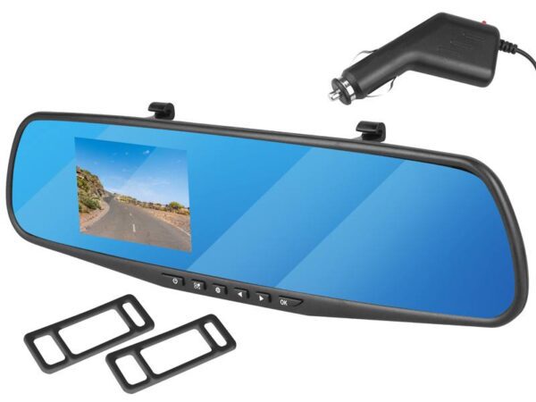 Rétroviseur enregistreur vidéo de voiture DVR LCD, 3,5".