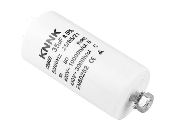Condensateur moteur 35uF / 450 VCA.