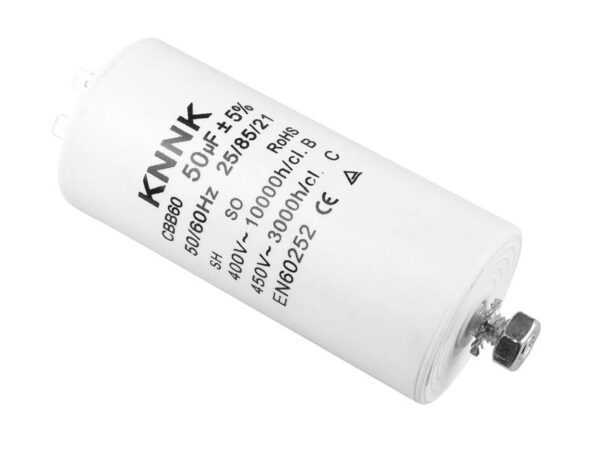 Condensateur moteur 50uF / 450 VCA.