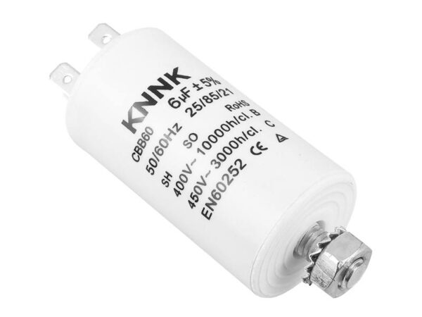 Condensateur moteur 6uF / 450 VCA.