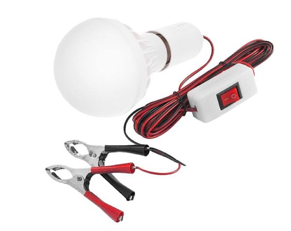 Lampe LED 12V avec pinces crocodiles 86252