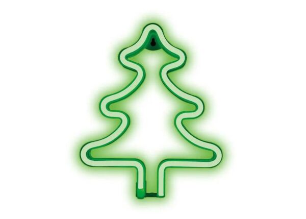 Décoration de sapin de Noël PS verte néon LED prise USB 3xAA neuve