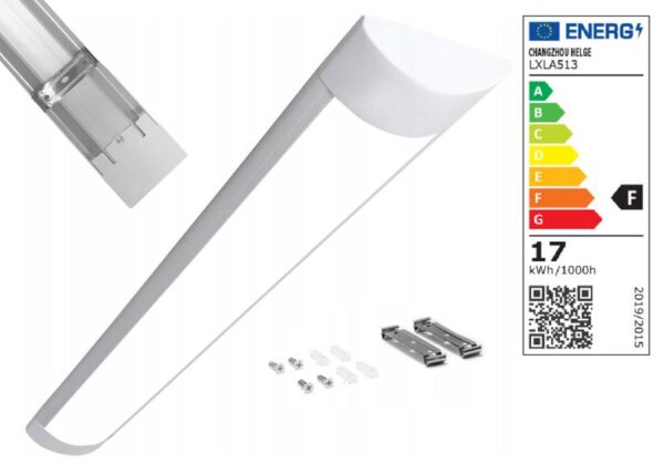 Plafonnier LED extra-plat en aluminium PS, 20 W, 60 cm, IP20, 230 V, 4000 K, 1500 lm