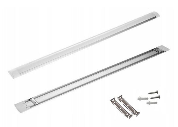 Plafonnier PS Slim en aluminium. LED 40 W, 120 cm, IP20, 230 V, 6 000 K, 3 500 lm.