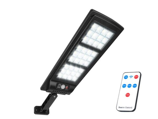 Lampe solaire 36 LED COB 6000K, détecteur de mouvement, détecteur crépusculaire, télécommande