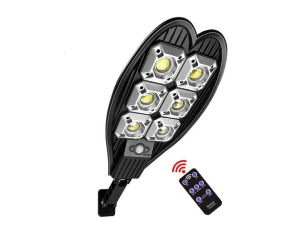 Lampe solaire 6xCOB, détecteur de mouvement et de luminosité, télécommande, réglable