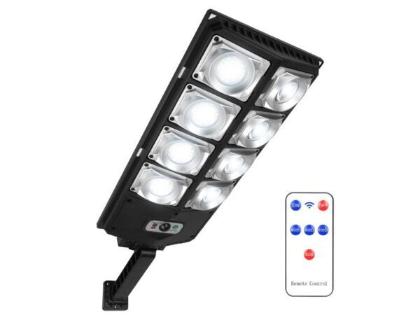 Lampadaire solaire LED avec détecteur de mouvement et de luminosité