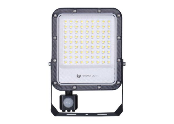 Projecteur LED PROXIM+ 50W 6500K 7500lm PIR 230V IP65 Forever Light 150lm/W Garantie 5 ans