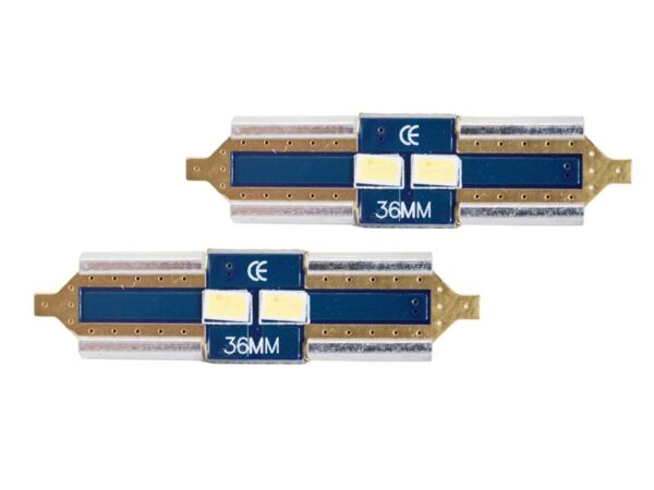 Ampoule LED CANBUS 36 mm 2x3623 12 V, lumière blanche froide.