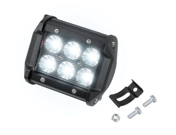 PANNEAU OFF ROAD 10-30V, 3 W x 6LED, 18W, IP67, 6500K, Flood.