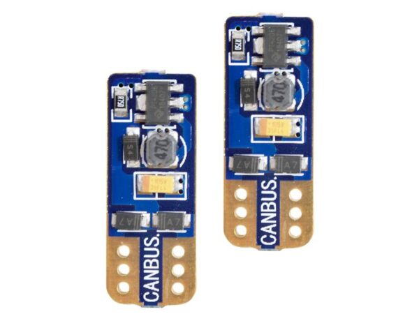 Ampoule LED CANBUS T10, 4x3623, 9-30V, lumière blanche froide.