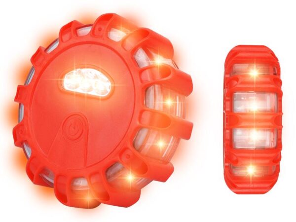 Feu de signalisation à 12+3 LED, alimenté par piles. LTC