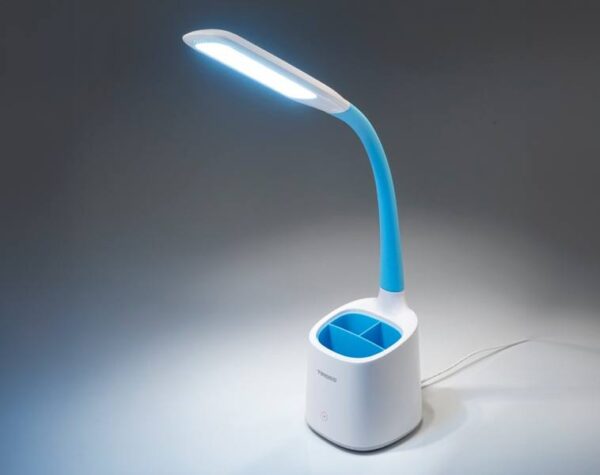 Lampe de bureau LED TS-1809 bleue avec boîte à outils, 6 W, 350 lm, 3000 K/4000 K/6000 K