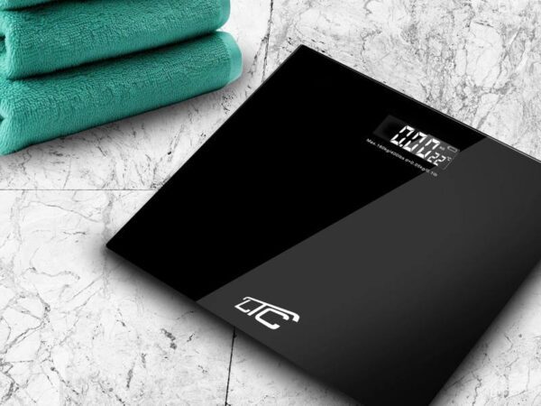 Balance de salle de bain PS LTC, noire.