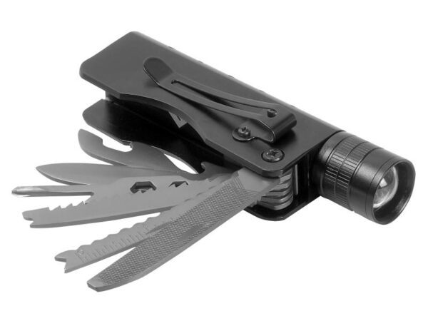 Lampe torche portable PS LTC XPE LED, 3 W, 450 lm, couteau de poche multifonction, batterie 18650, chargeur secteur, noir.