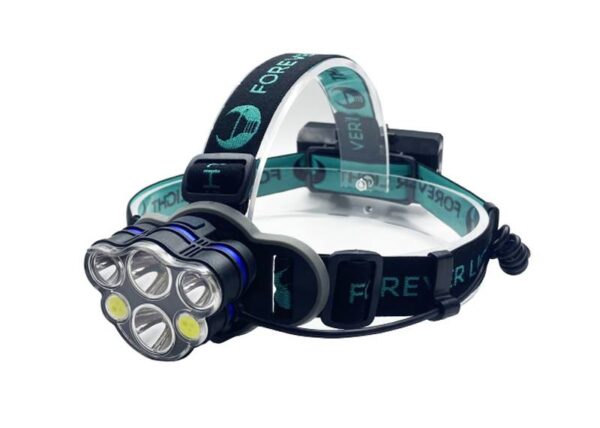 Lampe frontale (LXLL85)T6 2xLED 10W XPE 2x3W COB / 2x18650 1800mAh Li-Ion