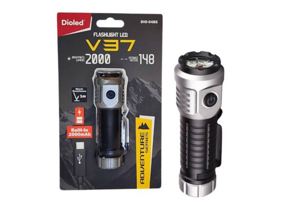 Lampe de poche DIOLED ALU V37 20W 5LED 2000LM HQ
