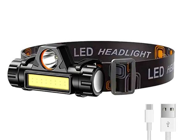 Lampe frontale LTC 1 LED XPE+COB 350 lm 3 W, batterie 1200 mAh, IP65