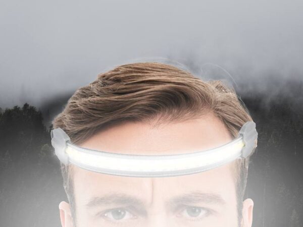 Lampe frontale LTC COB 300 lm, batterie 1200 mAh, port USB Type-C, feu arrière de signalisation