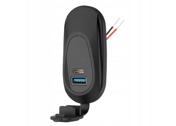 Chargeur double intégré ELIPSE 12-24 V USB-A QC 3.0 + TYPE-C PD 3.0 DC5-12 V