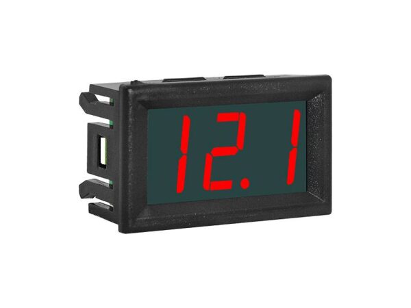 Voltmètre à LED à panneau 3V-30V CC, rouge.