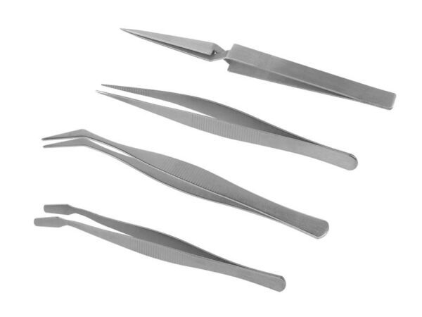 Jeu de pinces de précision, lot de 4.