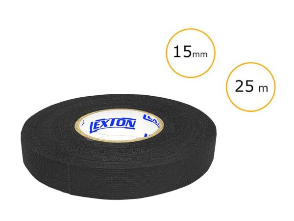 Ruban isolant en tissu PS LEXTON 25m/15mm, toile.