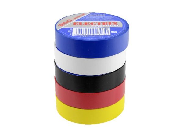 Ruban adhésif arc-en-ciel Electrix 200 Premium 19 mm x 18 m, lot de 5