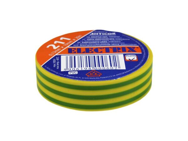 Ruban PVC Electrix 211, vert, 19 mm x 20 m.