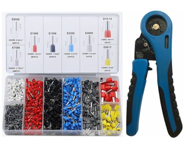 Kit de terminaison de câble isolé + outil de sertissage jusqu'à 10 mm E6223