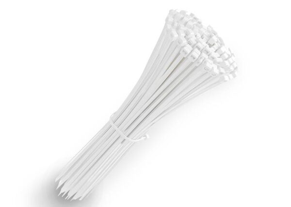 Attaches de câble PS 40 cm x 4,8 mm / 100 pièces, blanches