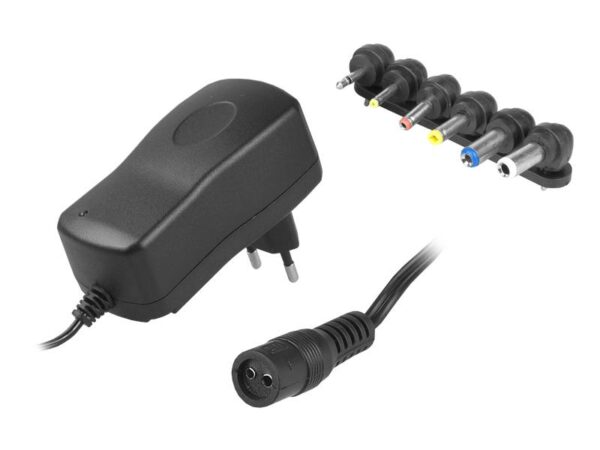 Alimentation régulée 3 V-12 V/2000 mA, 6 broches.