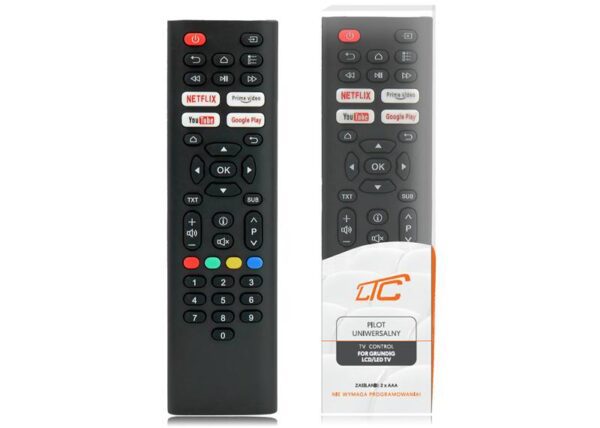 Télécommande pour téléviseur LCD Grundig RM-L1732 : YouTube, Netflix, Prime Video, Google Play
