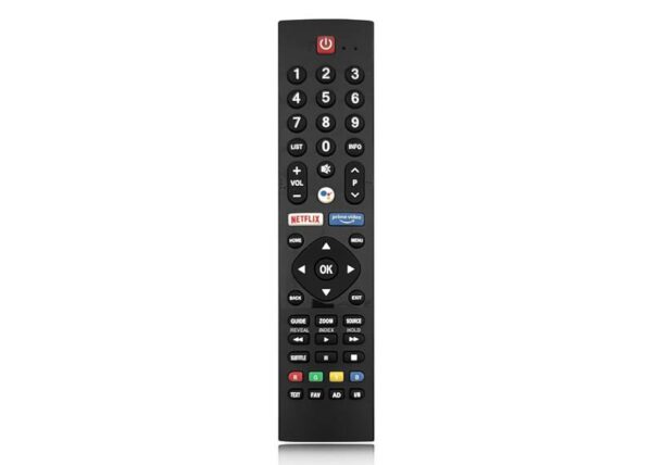 Télécommande pour téléviseur LCD Panasonic PV-2 : fonctions Netflix, Prime Video et vocale.