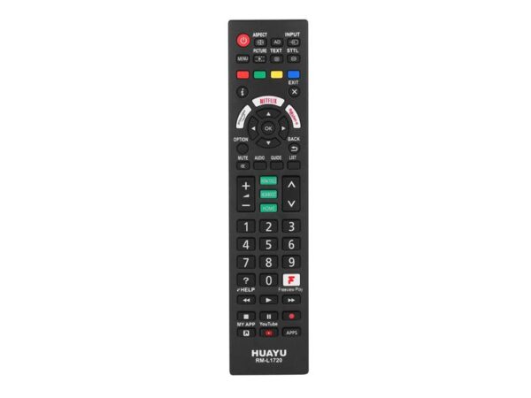 Télécommande pour téléviseur LCD Panasonic RM-L1720 NETFLIX, YOUTUBE, RAKUTEN, PRIME VIDEO