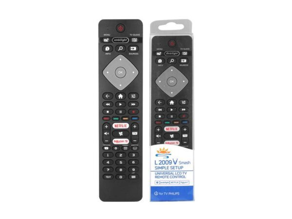 Télécommande pour téléviseur LCD Philips YKF456-001CN compatible avec Netflix et Rakuten