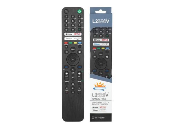 Télécommande pour téléviseur LCD SONY RM-L2520V : compatible avec YouTube, Netflix, Disney+ et Prime Video.