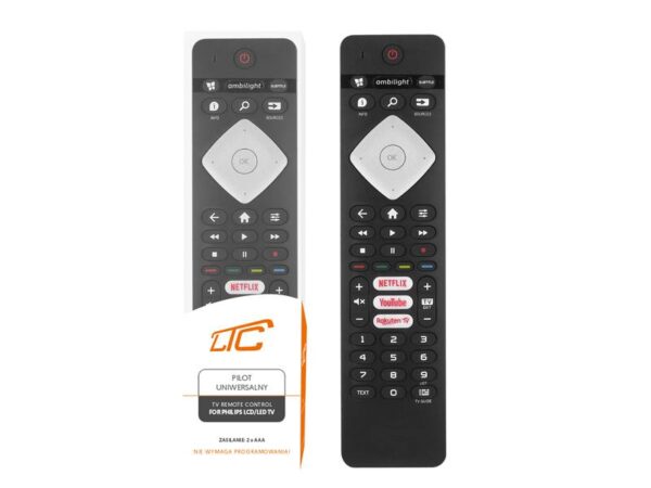 Télécommande pour téléviseur LCD/LED PHILIPS RM-L1660 SMART, NETFLIX, YOUTUBE, RAKUTEN, Ambilight