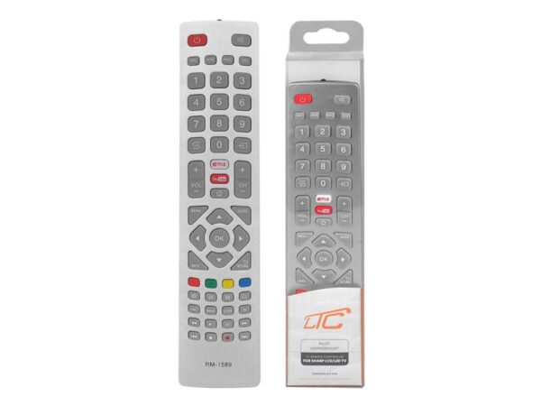 Télécommande pour téléviseur LCD/LED Sharp, Blaupunkt, Technika RM-L1589, Netflix, Youtube.