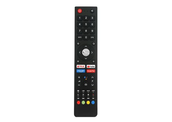 Télécommande pour téléviseur LCD CHIQ CHV03 H7 avec Netflix, YouTube, Prime Video, Google Play et fonction vocale