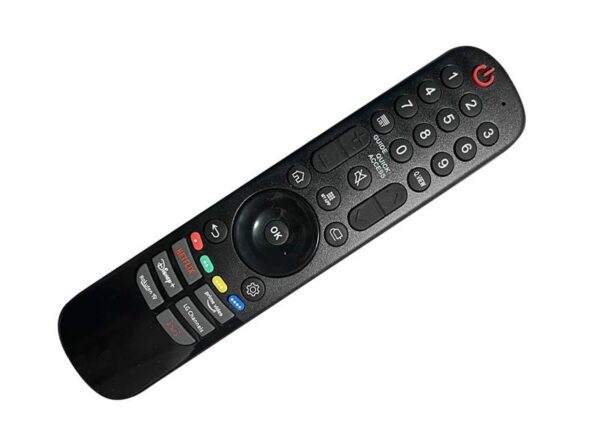 Télécommande universelle pour téléviseur intelligent LG MR21GA, compatible avec Netflix, Prime Video, Disney+ et Rakuten (sans fonction vocale).