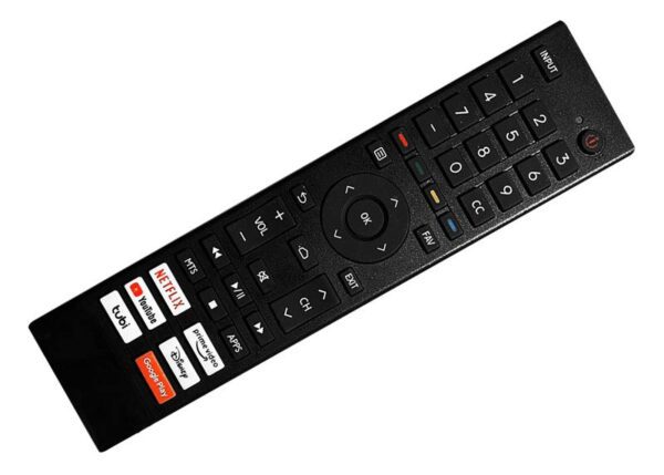 Télécommande universelle pour téléviseurs HISENSE, NETFLIX, YOUTUBE, Google Play, Disney+ et Prime Video