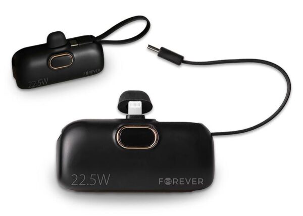Batterie externe W Forever MTB-100 22,5 W 5 000 mAh Noir Éclair