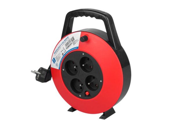 Enrouleur de rallonge 10 m 3x1 4 GN. Z/O IP20 NEUF NOIR AIGOSTAR