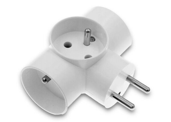 Répartiteur de courant : 3 prises de terre, R-31, blanc