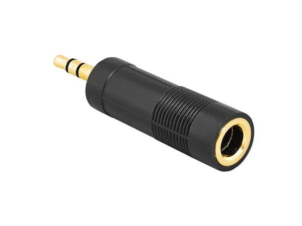 Adaptateur jack : fiche 3,5 mm - prise 6,3 mm plaquée or