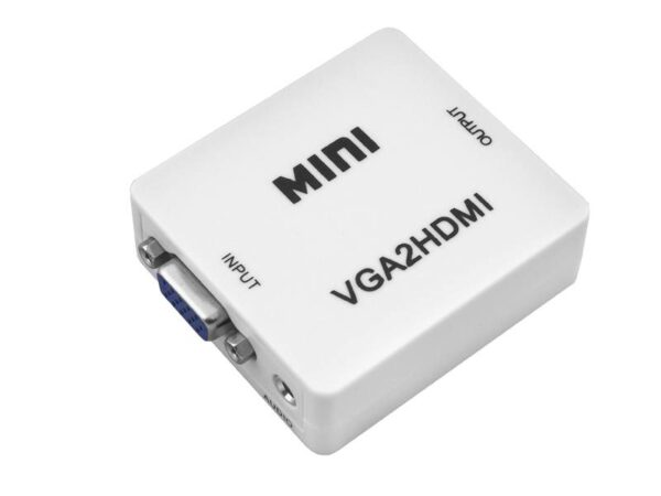 Adaptateur VGA + audio vers HDMI.