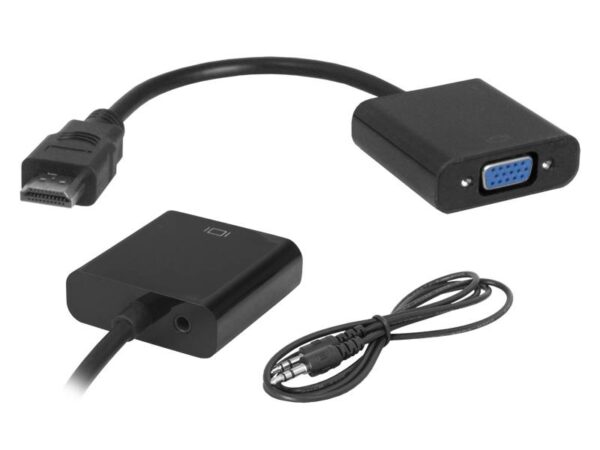 Adaptateur HDMI vers VGA + audio, 0,2 m.